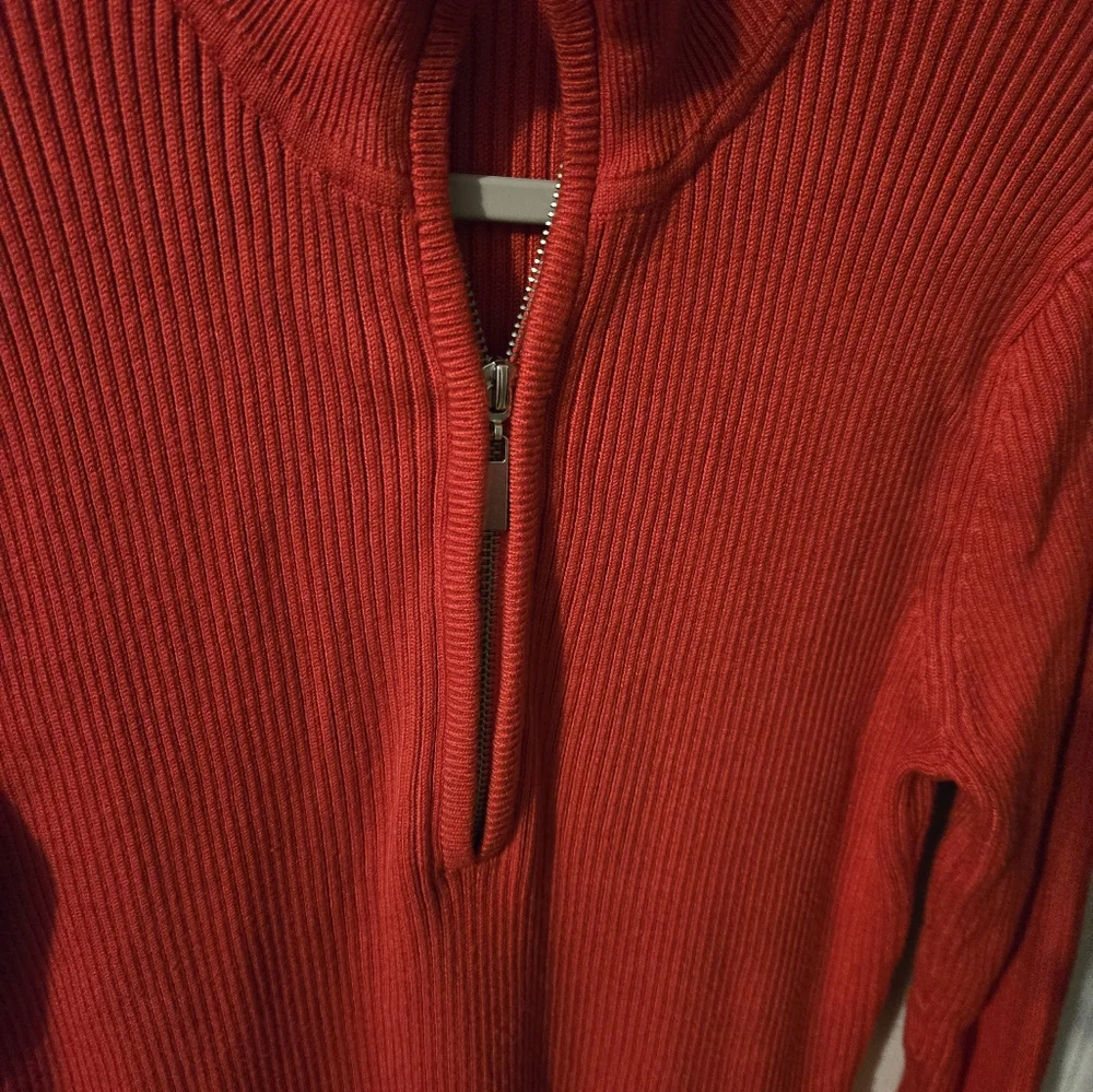 Boston Proper Red V-Neck Sweater - Picture 2 of 5